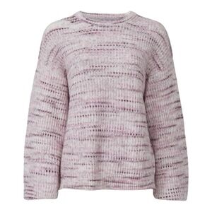 Splendid Space Dye Sweater Crew Neck Long Sleeve Purple Wool Blend Size Large